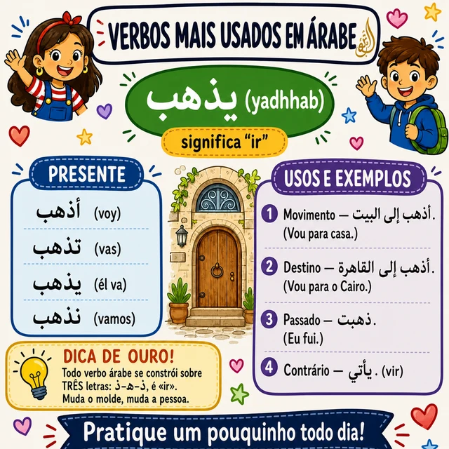 Mapa mental: verbo IR (dhahaba)